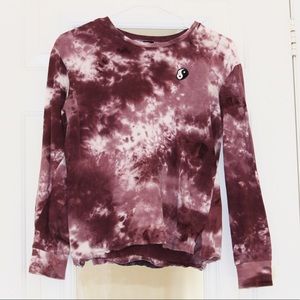 Purple Tie-Dye Long Sleeve T-Shirt